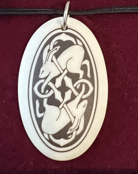 Necklace Pendant Hare (Oval)